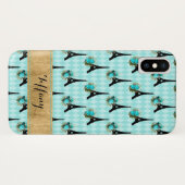Fall Aqua, Black, Gold Paris Case-Mate iPhone X Case-Mate iPhone Hülle (Rückseite (Horizontal))