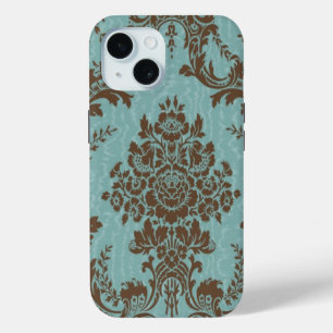 Fall Aqua Brawn Damask Case-Mate iPhone Case-Mate iPhone Hülle