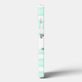 Fall Aqua Stripe "Name" iPad Mini Case-Mate iPhone Hülle (Rückseite / Links)