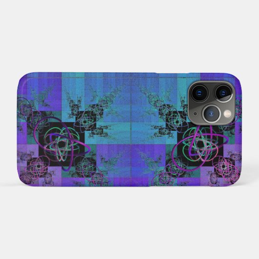 Fall Aqua und Lilac Fraktal Joy iPhone/iPad Case-Mate iPhone Hülle (Rückseite (Horizontal))
