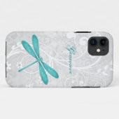Fall aquamarin Dragonfly Personalisiert iPhone 11 Case-Mate iPhone Hülle (Rückseite (Horizontal))