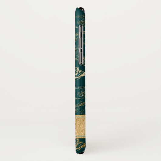 Fall aquamarin, Schwarz, Gold Rose Case-Mate iPhon Case-Mate iPhone Hülle (Hinten/Links)