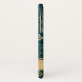 Fall aquamarin, Schwarz, Gold Rose Case-Mate iPhon iPhone Hülle (Hinten/Links)