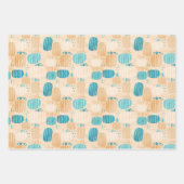 Fall Aquamarinen Pumpkins Geschenkpapier Set (Vorderseite 2)