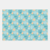 Fall Aquamarinen Pumpkins Geschenkpapier Set (Vorderseite)