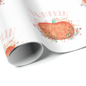 Fall-Aquarell-Kürbise Geschenkpapier (Rolleneckpunkt)