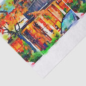 Fall-Aquarellfeuerfarbedecoupage gemischte Medien Seidenpapier (Ausschnitt)