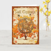 Fall-Äquinoktikum-Heide Wiccan Karte (Gelbe Blume)