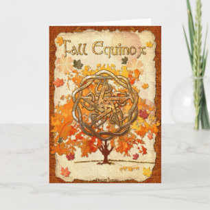 Fall-Äquinoktikum-Heide Wiccan Karte