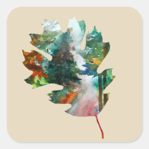 Fall Art, Autumn Leaf Art Sticker