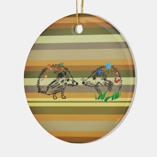 Fall Art Igels Liebe Ornament (Links)