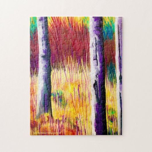 Fall Aspen Abstrakt Puzzle (Vertikal)