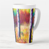 Fall Aspen Abstrakte Latte Tasse (Rechte Ecke)