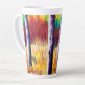 Fall Aspen Abstrakte Latte Tasse (Linke Ecke)