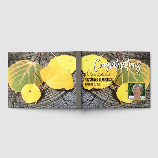 Fall-Aspen-Blätter und Sonderveranstaltung für kun Gästebuch (Voll)