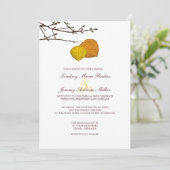 Fall Aspen Paare Einladung (Stehend Vorderseite)