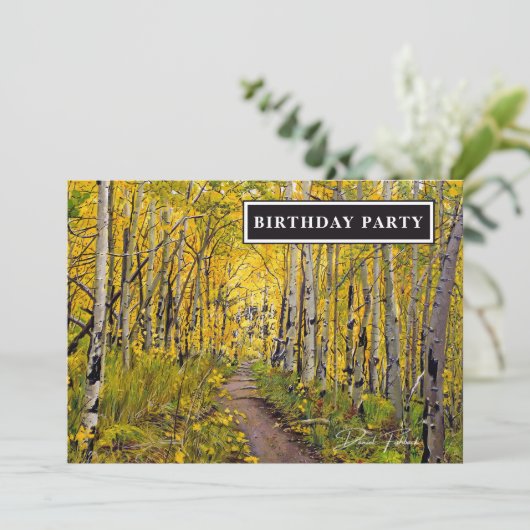 Fall Aspen Tree Forest (Stehend Vorderseite)