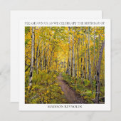 Fall Aspen Tree Forest Einladung (Vorne/Hinten)