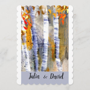 Fall Aspen Trees Custom Wedding Einladung