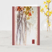 Fall Aspens Custom Greeting Card Karte (Gelbe Blume)