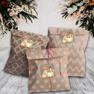 Fall Ästhetik Bumper Harvest Erntedank Quadratischer Aufkleber