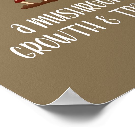 Fall Ästhetik Mushroom Inspiriert Positive Vibes Poster (Ecke)