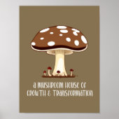 Fall Ästhetik Mushroom Inspiriert Positive Vibes Poster (Vorne)