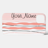 Fall "Atlantic Stripe Pink Name Vertical iPad" Case-Mate iPhone Hülle (Rückseite (Horizontal))