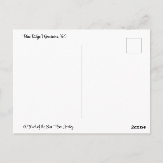 Fall auf der blauen Brücke Postkarte (Rückseite)