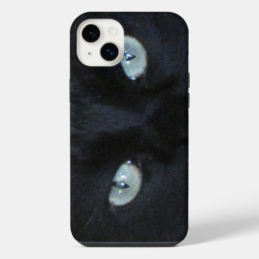 Fall - Augen der schwarzen Katze iPhone Hülle (Rückseite)