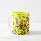 FALL/AUTUMENBLÄTE, gelb Zweifarbige Tasse (Vorderseite Links)