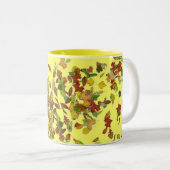 FALL/AUTUMENBLÄTE, gelb Zweifarbige Tasse (VorderseiteRechts)