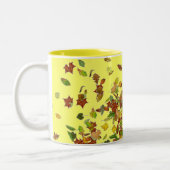 FALL/AUTUMENBLÄTE, gelb Zweifarbige Tasse (Links)