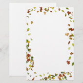 FALL/AUTUMENBLÄTE, weiß Briefpapier (Vorne/Hinten)