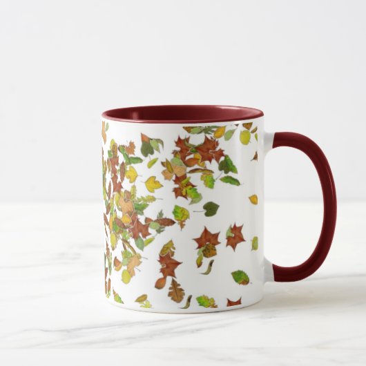 FALL/AUTUMENBLÄTE, weiß Tasse (Rechts)