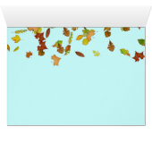FALL/AUTUMENBLÄTTEN, Aquamarin blau (Innenansicht Horizontal (Unten))