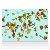 FALL/AUTUMENBLÄTTEN, Aquamarin blau (Innenansicht Horizontal (Oben))