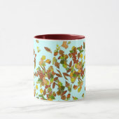 FALL/AUTUMENBLÄTTEN, Aquamarin blau Tasse (Zentrum)