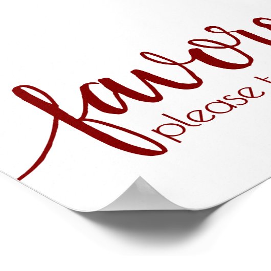 Fall | Autumn Burnt Orange Gevor Table Sign Poster (Ecke)