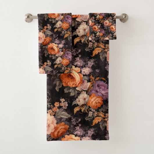 Fall Autumn Floral Badhandtuch Set (Insitu)