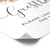 Fall Autumn Leaves Rustic Country Boho Wedding Poster (Ecke)