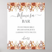 Fall Autumn Leaves Rustic Country Boho Wedding Poster (Vorne)