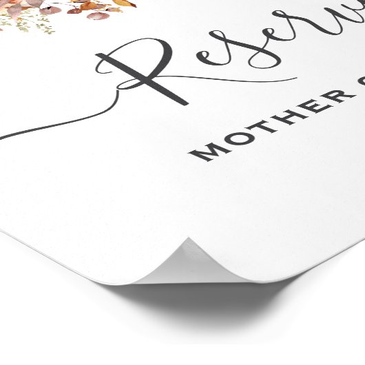 Fall Autumn Leaves Rustic Country Boho Wedding Poster (Ecke)