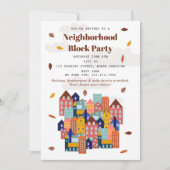 Fall Autumn Neighborhood Block Party Einladung (Vorderseite)