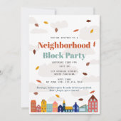 Fall Autumn Neighborhood Block Party Einladung (Vorderseite)