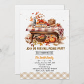 Fall autumn picnic party invitation einladung (Vorne/Hinten)