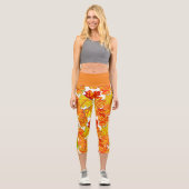FALL AUTUMN PRINT CAPRI YOGA PANTS LEGGINGS (Vorderseite)