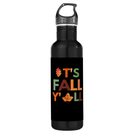 Fall Autumn Season Collection It’s Fall Y’all Edelstahlflasche (Vorderseite)