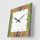 FALL AUTUMN STRIPES QUADRATISCHE WANDUHR (Winkel)
