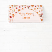 Fall Autumn Watercolor Floral Birthday Party Banner (InSitu)